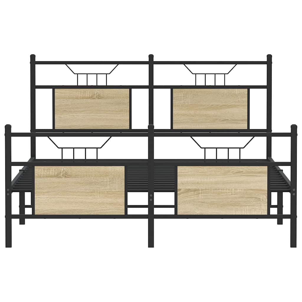 Bedframe zonder matras hout sonoma eikenkleurig 140x190 cm