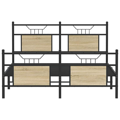 Bedframe zonder matras hout sonoma eikenkleurig 140x190 cm