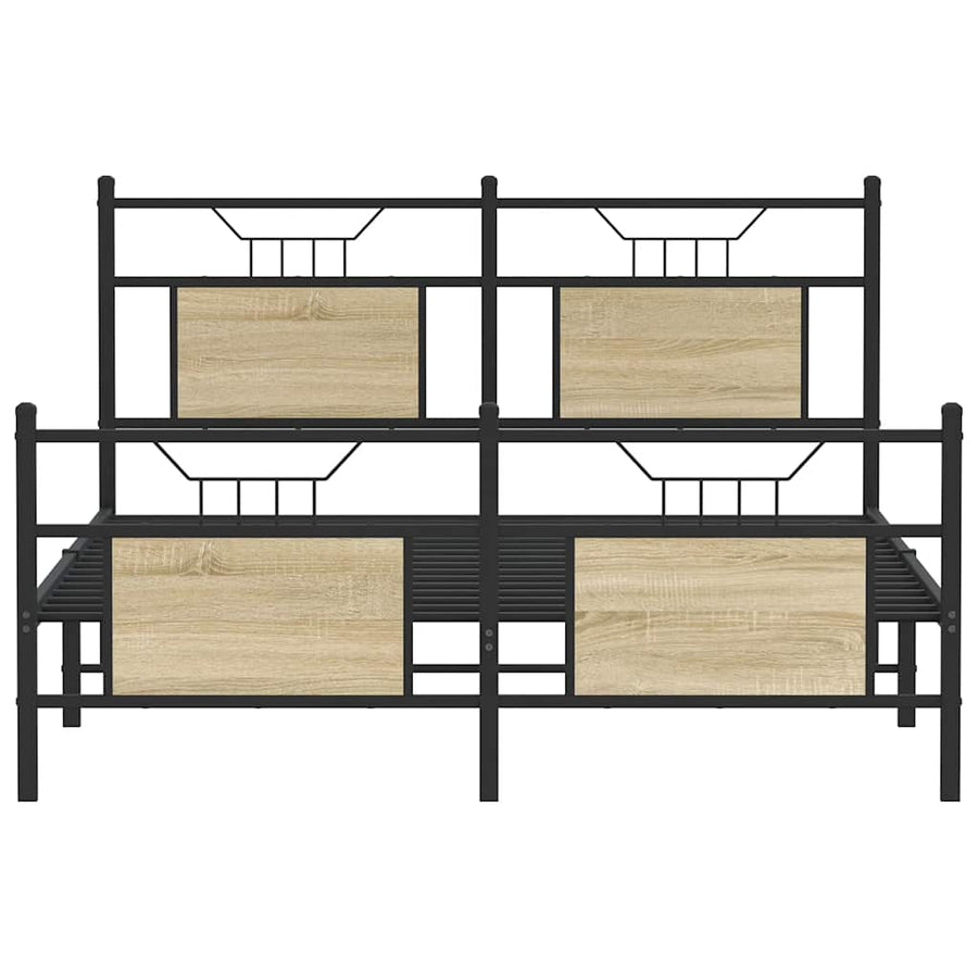 Bedframe zonder matras hout sonoma eikenkleurig 140x190 cm