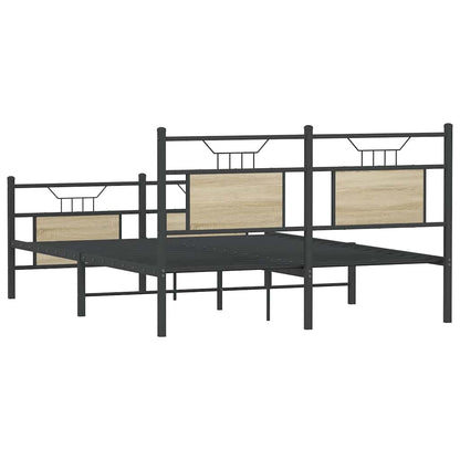 Bedframe zonder matras hout sonoma eikenkleurig 140x200 cm