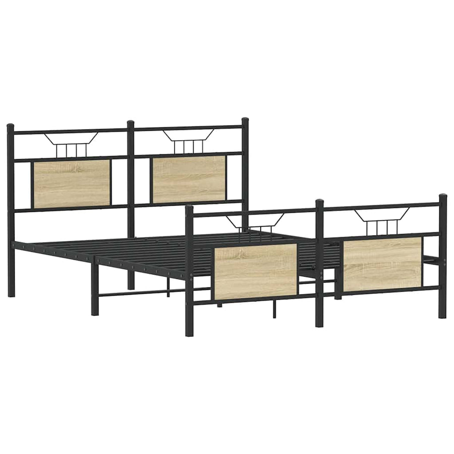Bedframe zonder matras hout sonoma eikenkleurig 150x200 cm