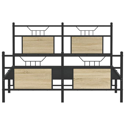 Bedframe zonder matras hout sonoma eikenkleurig 150x200 cm