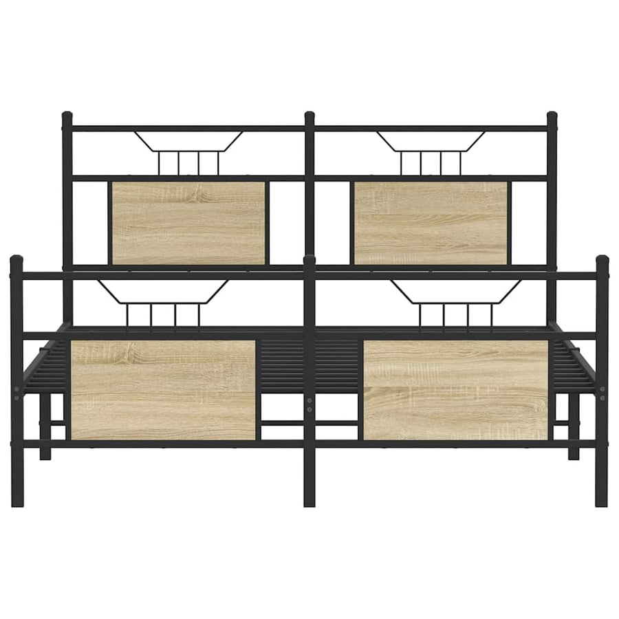 Bedframe zonder matras hout sonoma eikenkleurig 150x200 cm