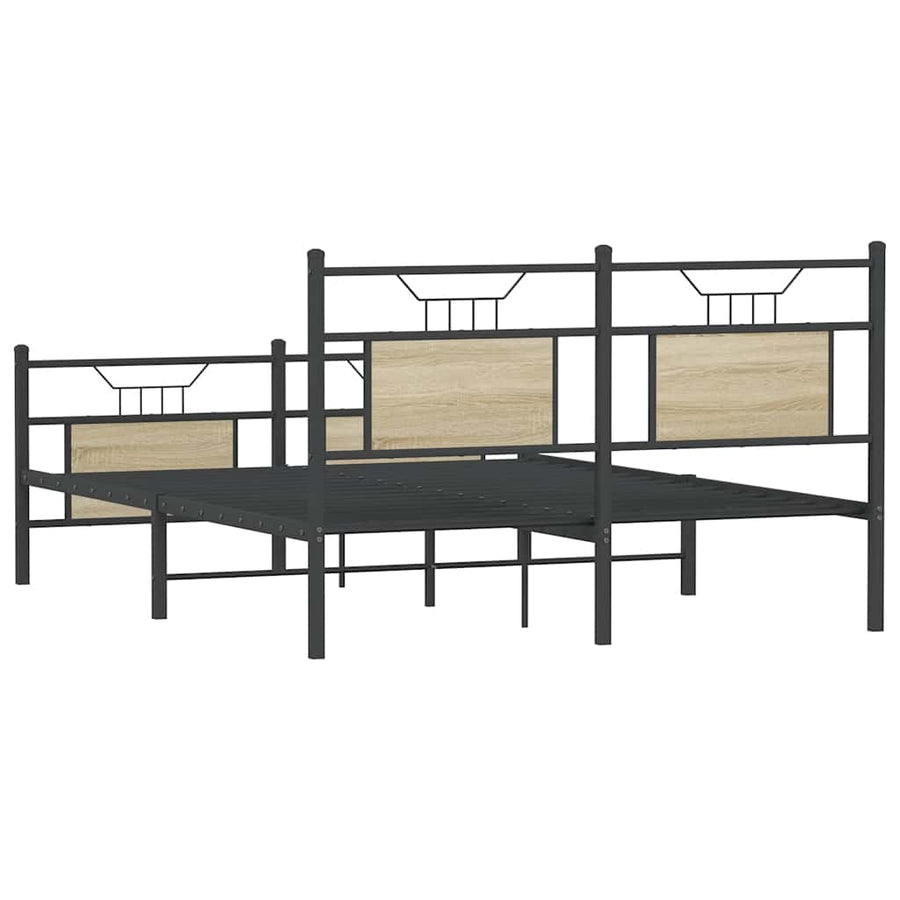 Bedframe zonder matras hout sonoma eikenkleurig 150x200 cm