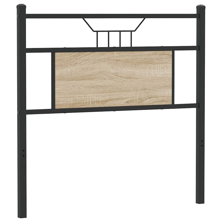 Hoofdbord 75 cm spaanplaat sonoma eikenkleurig staal