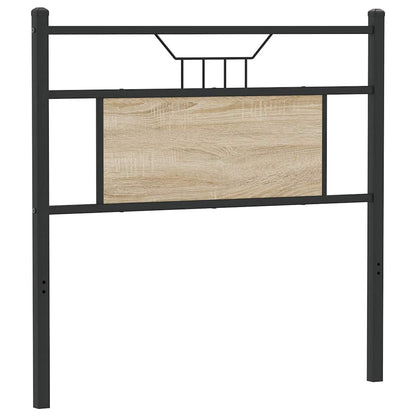 Hoofdbord Sonoma Spaanplaat En Staal Eikenkleurig 80 cm Sonoma eiken