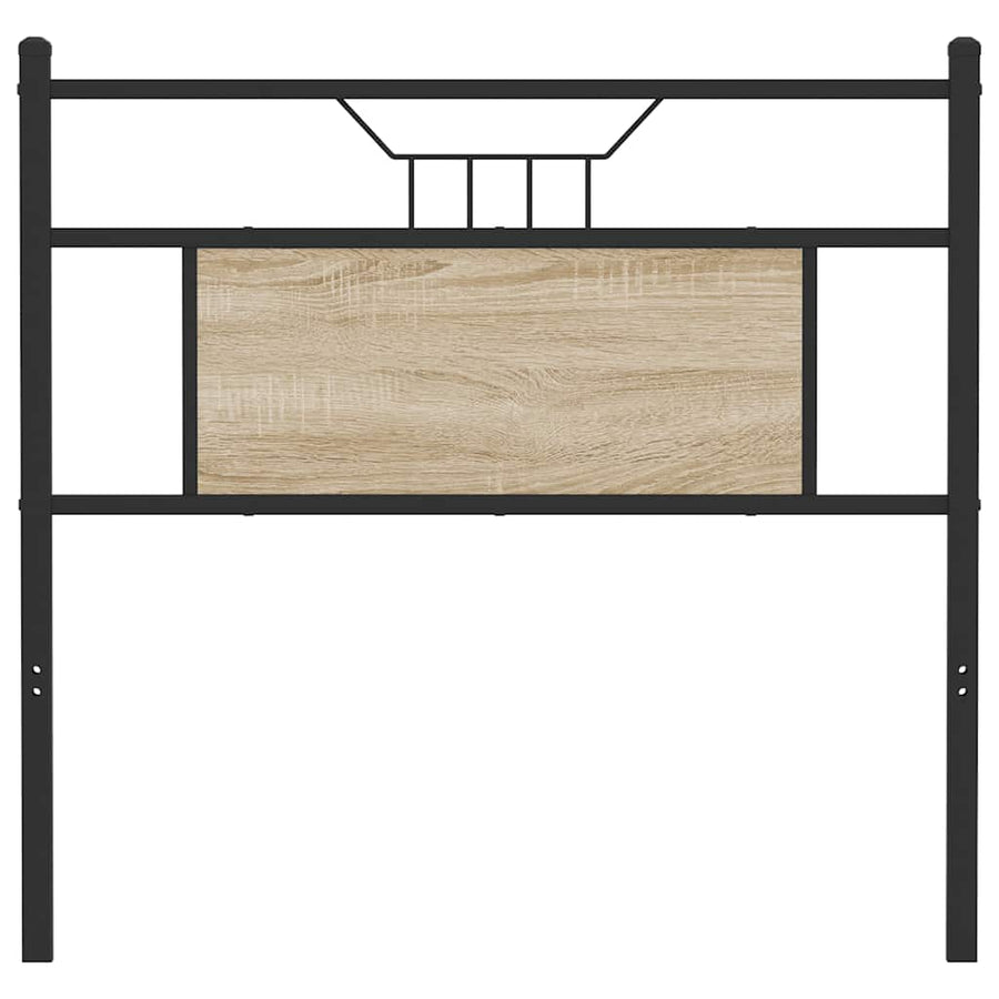 Hoofdbord Sonoma Spaanplaat En Staal Eikenkleurig 80 cm Sonoma eiken