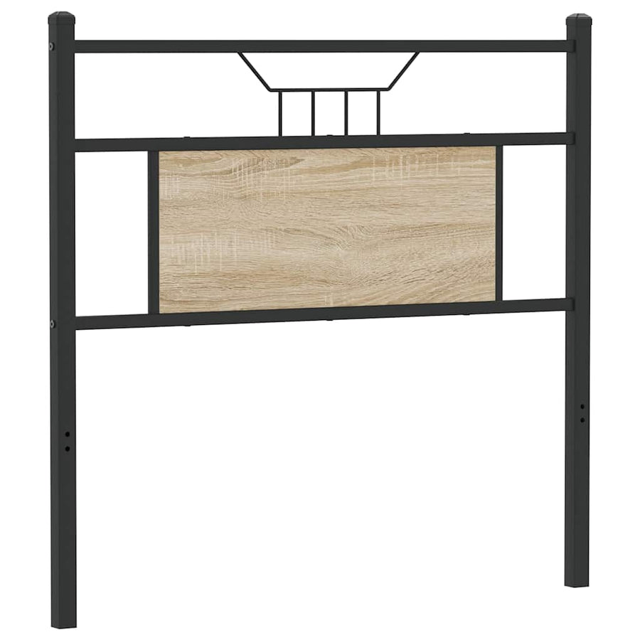 Hoofdbord Spaanplaat Kleurig Hout En Staal 90 cm Sonoma eiken
