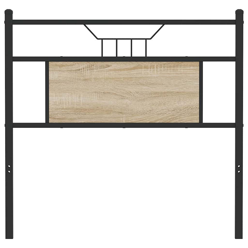 Hoofdbord Spaanplaat Kleurig Hout En Staal 90 cm Sonoma eiken