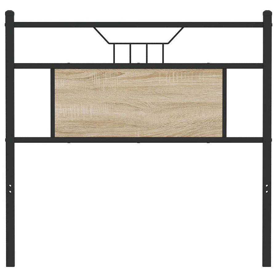 Hoofdbord Spaanplaat Kleurig Hout En Staal 90 cm Sonoma eiken