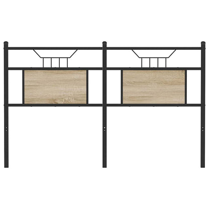 Hoofdbord Sonoma Spaanplaat En Staal Eikenkleurig 140 cm