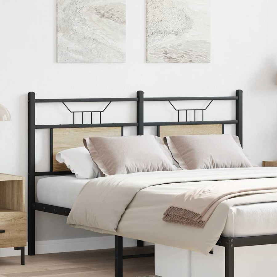 Vervangend hoofdbord Sonoma 150 cm spaanplaat staal sonoma eikenhout staal