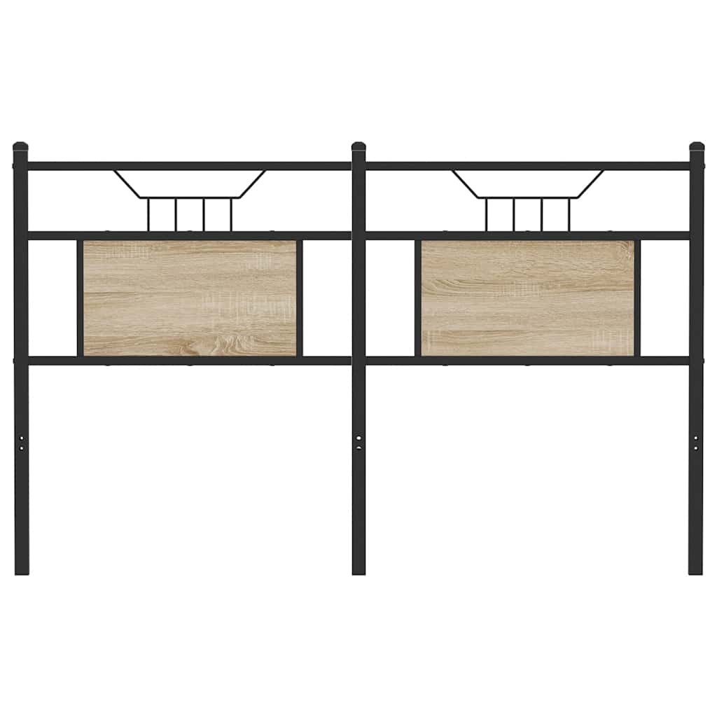 Vervangend hoofdbord Sonoma 150 cm spaanplaat staal sonoma eikenhout staal