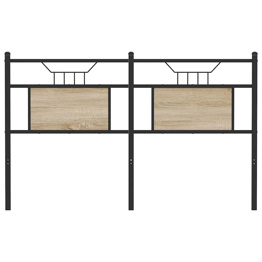 Vervangend hoofdbord Sonoma 150 cm spaanplaat staal sonoma eikenhout staal