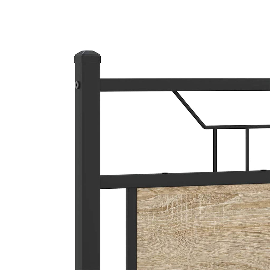 Vervangend hoofdbord Sonoma 150 cm spaanplaat staal sonoma eikenhout staal