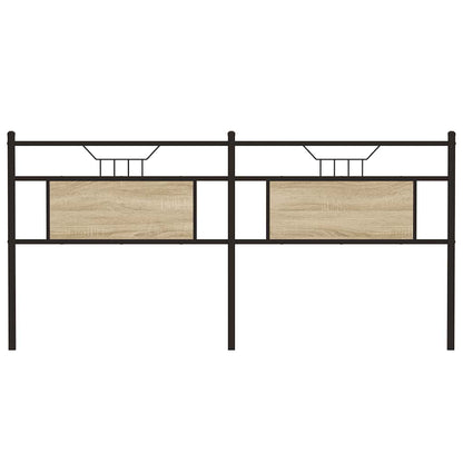 Hoofdbord Sonoma Spaanplaat En Staal Eikenkleurig 180 cm Sonoma eiken