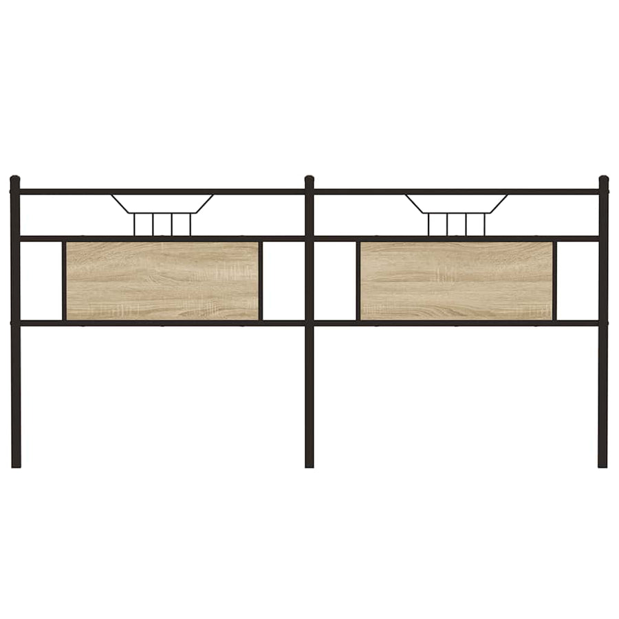 Hoofdbord Sonoma Spaanplaat En Staal Eikenkleurig 180 cm Sonoma eiken