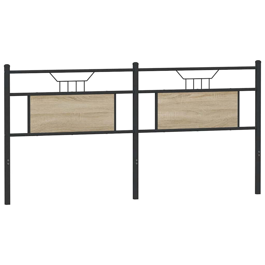 Hoofdbord Sonoma Spaanplaat En Staal Eikenkleurig 180 cm Sonoma eiken
