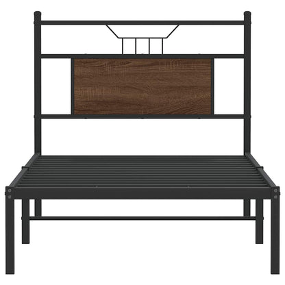 Bedframe zonder matras bewerkt hout bruin eikenkleur 90x190 cm