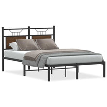 Bedframe zonder matras bewerkt hout bruin eikenkleur 120x190 cm