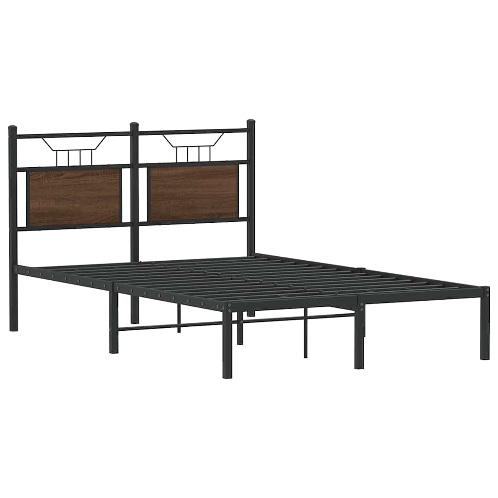 Bedframe zonder matras bewerkt hout bruin eikenkleur 120x190 cm