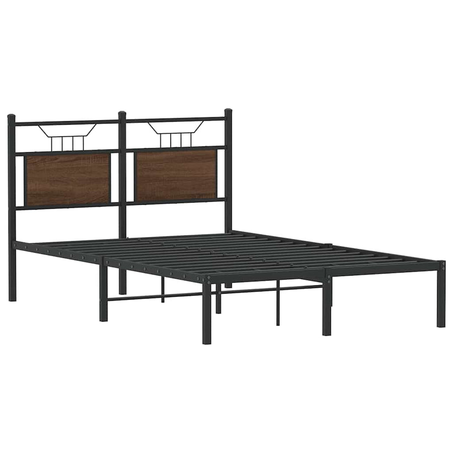 Bedframe zonder matras bewerkt hout bruin eikenkleur 120x190 cm
