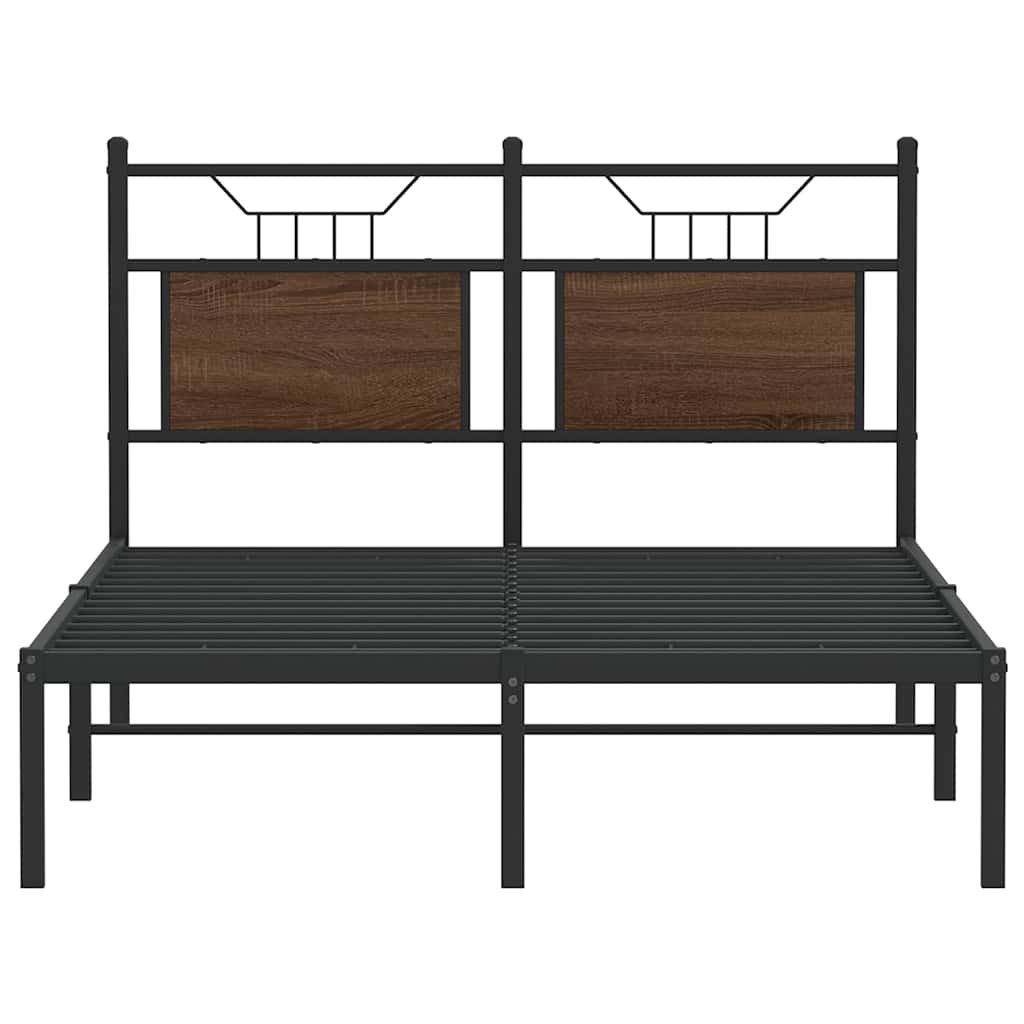 Bedframe zonder matras bewerkt hout bruin eikenkleur 120x190 cm