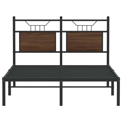 Bedframe zonder matras bewerkt hout bruin eikenkleur 120x190 cm