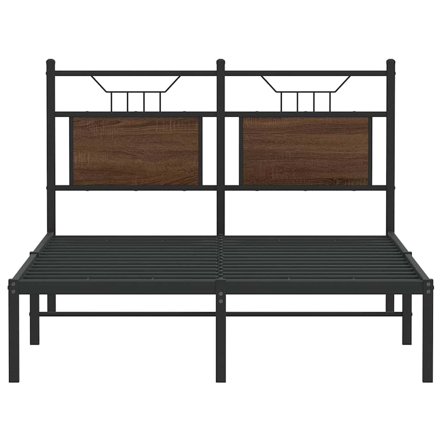 Bedframe zonder matras bewerkt hout bruin eikenkleur 120x190 cm