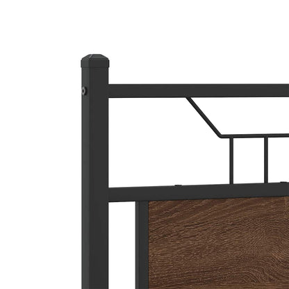 Bedframe zonder matras bewerkt hout bruin eikenkleur 120x190 cm