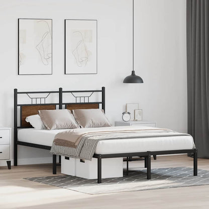 Bedframe zonder matras bewerkt hout bruin eikenkleur 120x200 cm