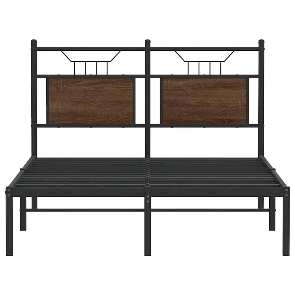Bedframe zonder matras bewerkt hout bruin eikenkleur 120x200 cm