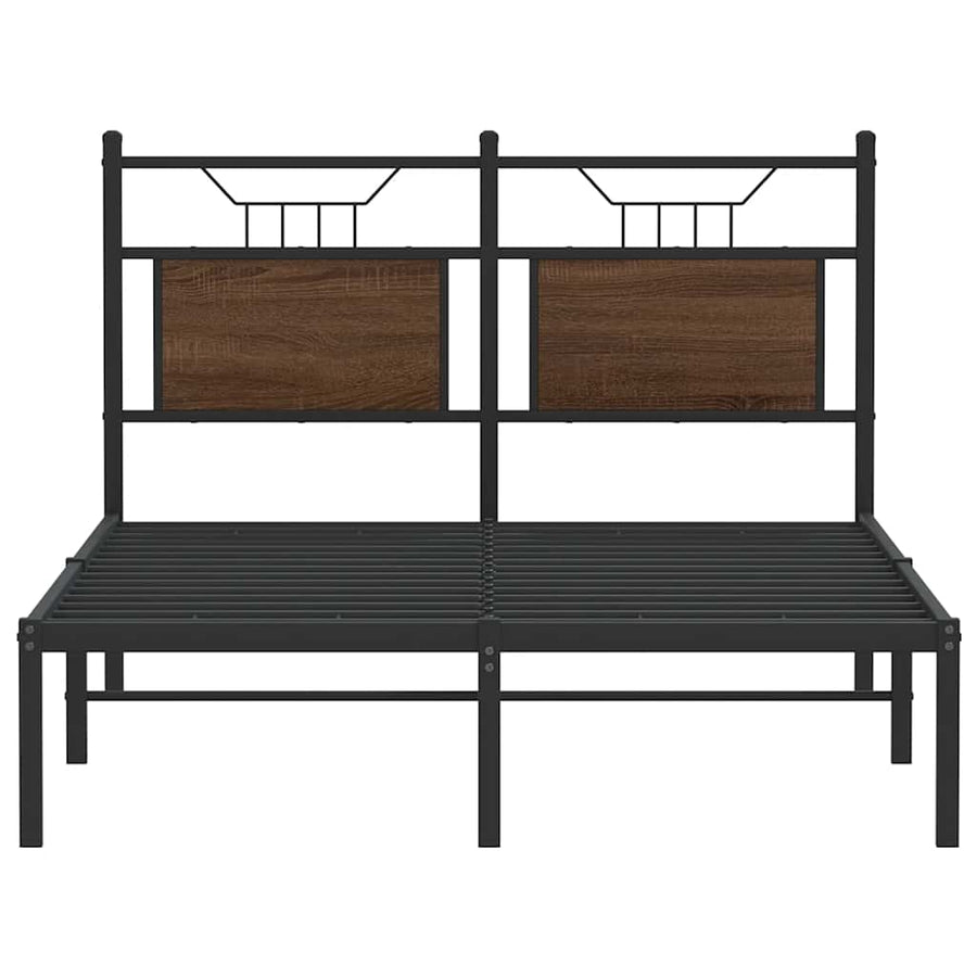 Bedframe zonder matras bewerkt hout bruin eikenkleur 120x200 cm