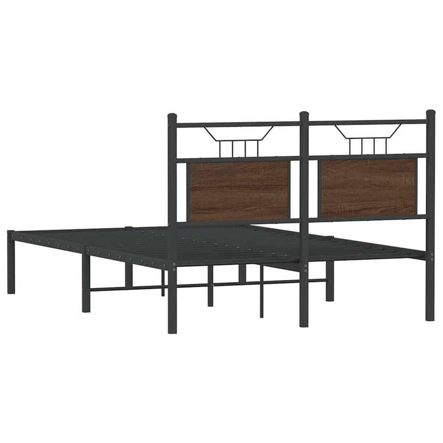 Bedframe zonder matras bewerkt hout bruin eikenkleur 120x200 cm