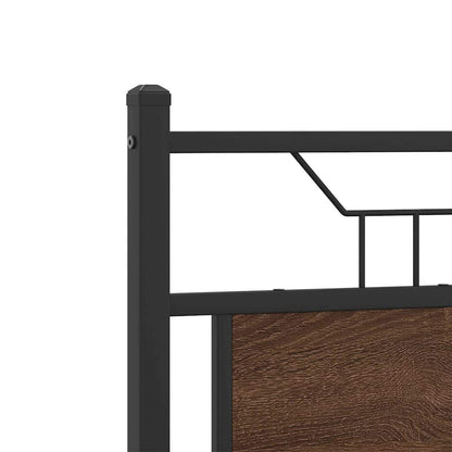 Bedframe zonder matras bewerkt hout bruin eikenkleur 120x200 cm