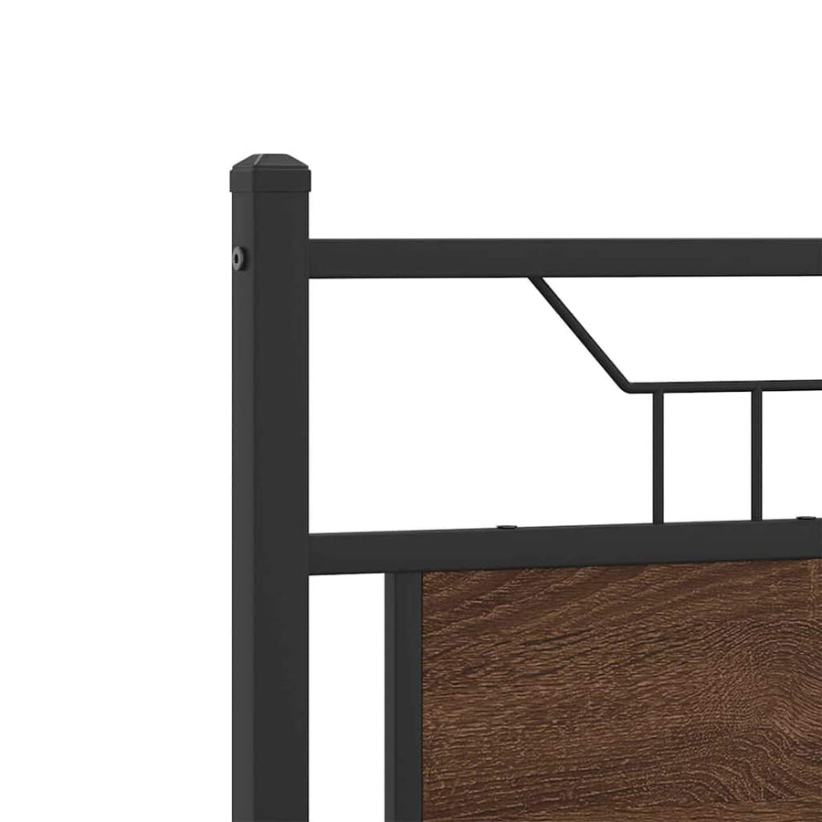 Bedframe zonder matras bewerkt hout bruin eikenkleur 120x200 cm