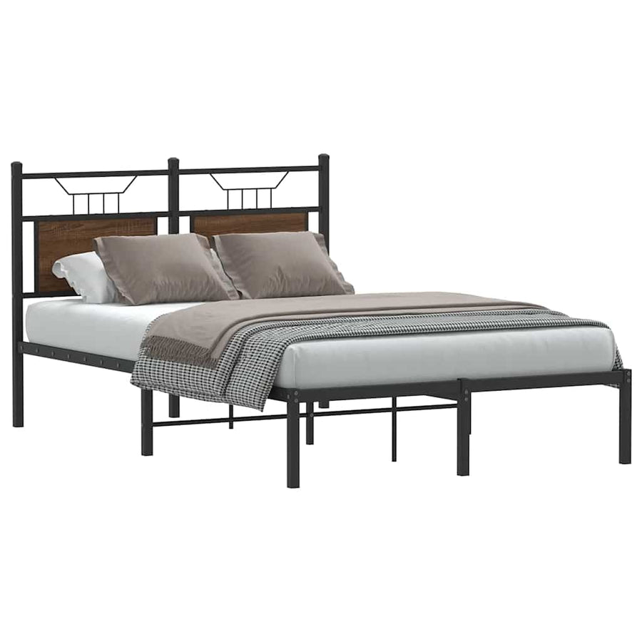 Bedframe zonder matras bewerkt hout bruin eikenkleur 120x200 cm