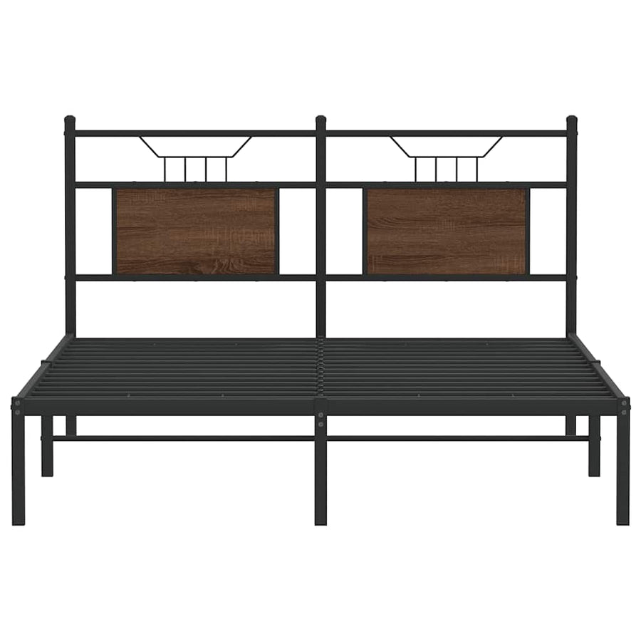 Bedframe zonder matras bewerkt hout bruin eikenkleur 150x200 cm