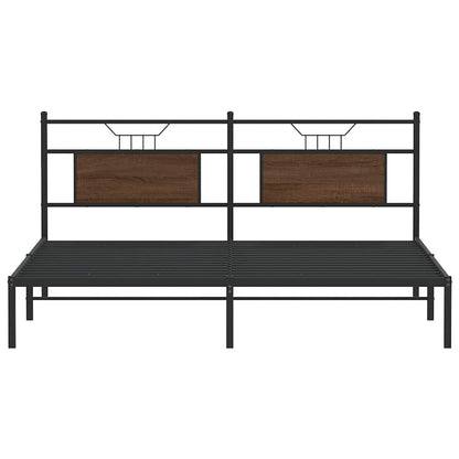 Bedframe zonder matras bewerkt hout bruin eikenkleur 160x200 cm
