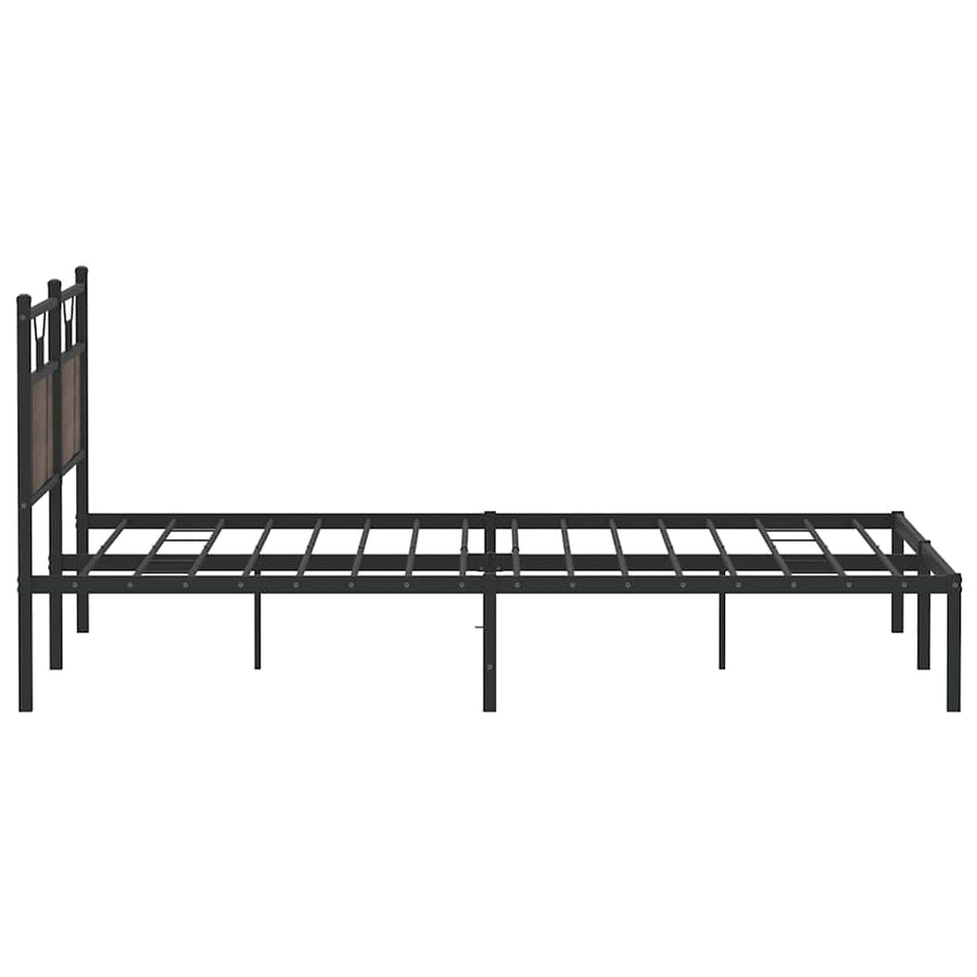 Bedframe zonder matras bewerkt hout bruin eikenkleur 160x200 cm