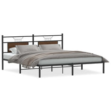 Bedframe zonder matras 183x213 cm spaanplaat bruin eikenkleurig