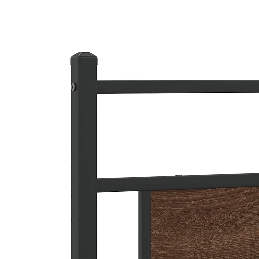 Bedframe zonder matras 200x200 cm spaanplaat bruin eikenkleurig