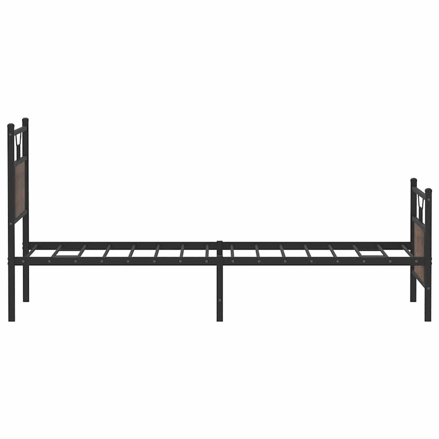 Bedframe zonder matras bewerkt hout bruin eikenkleur 75x190 cm