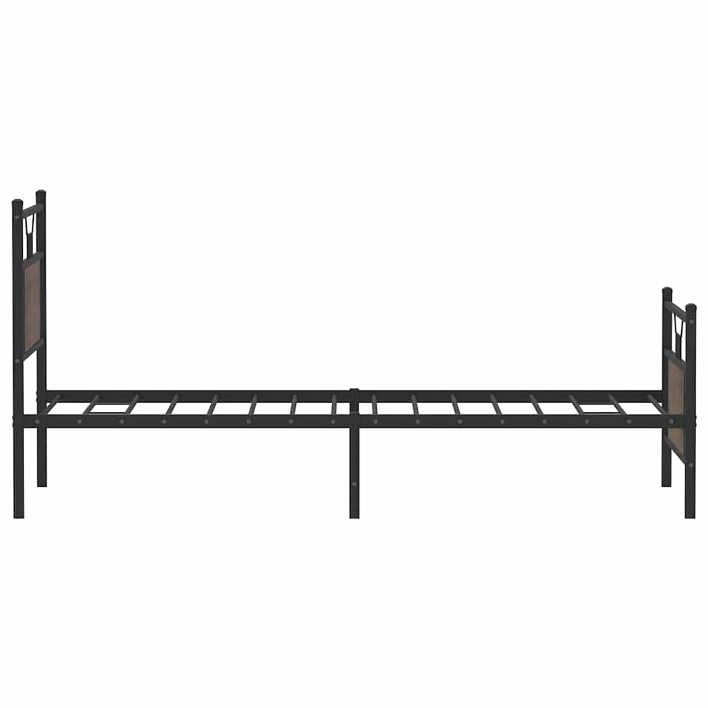 Bedframe zonder matras bewerkt hout bruin eikenkleur 90x190 cm