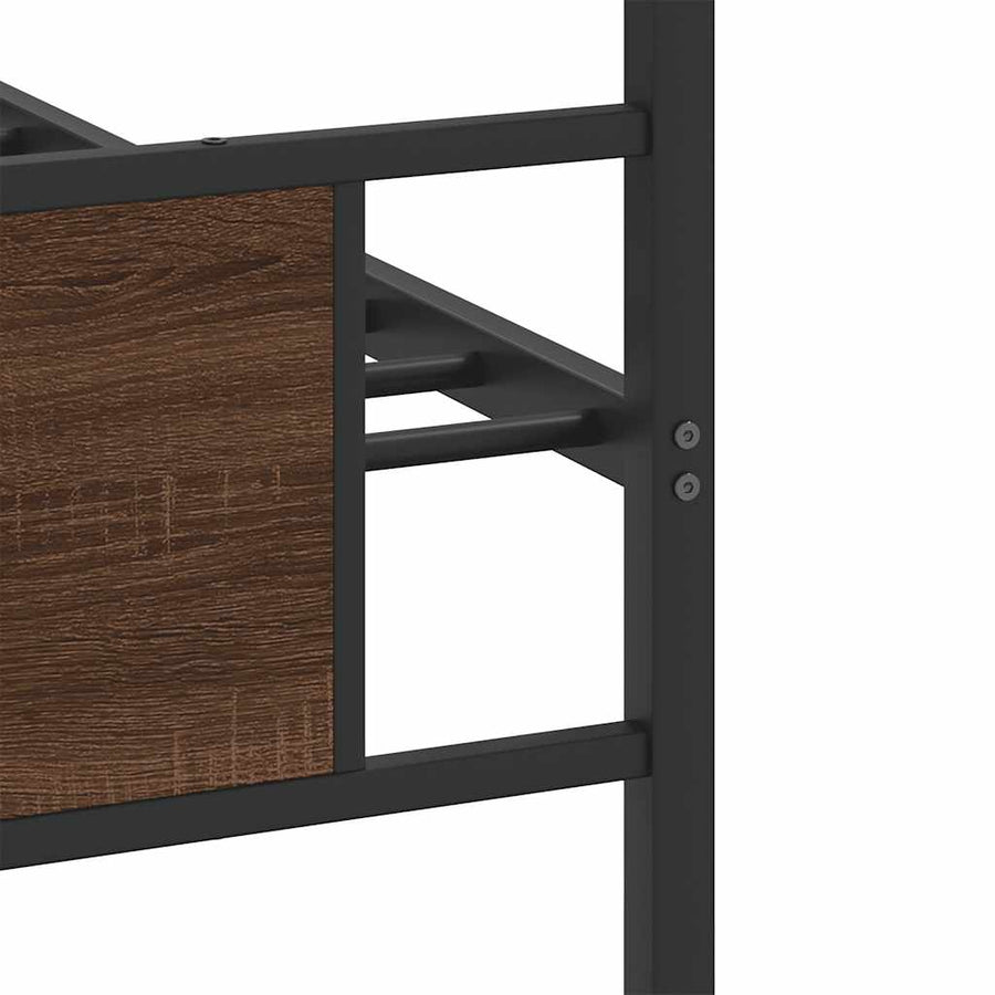 Bedframe zonder matras bewerkt hout bruin eikenkleur 90x190 cm