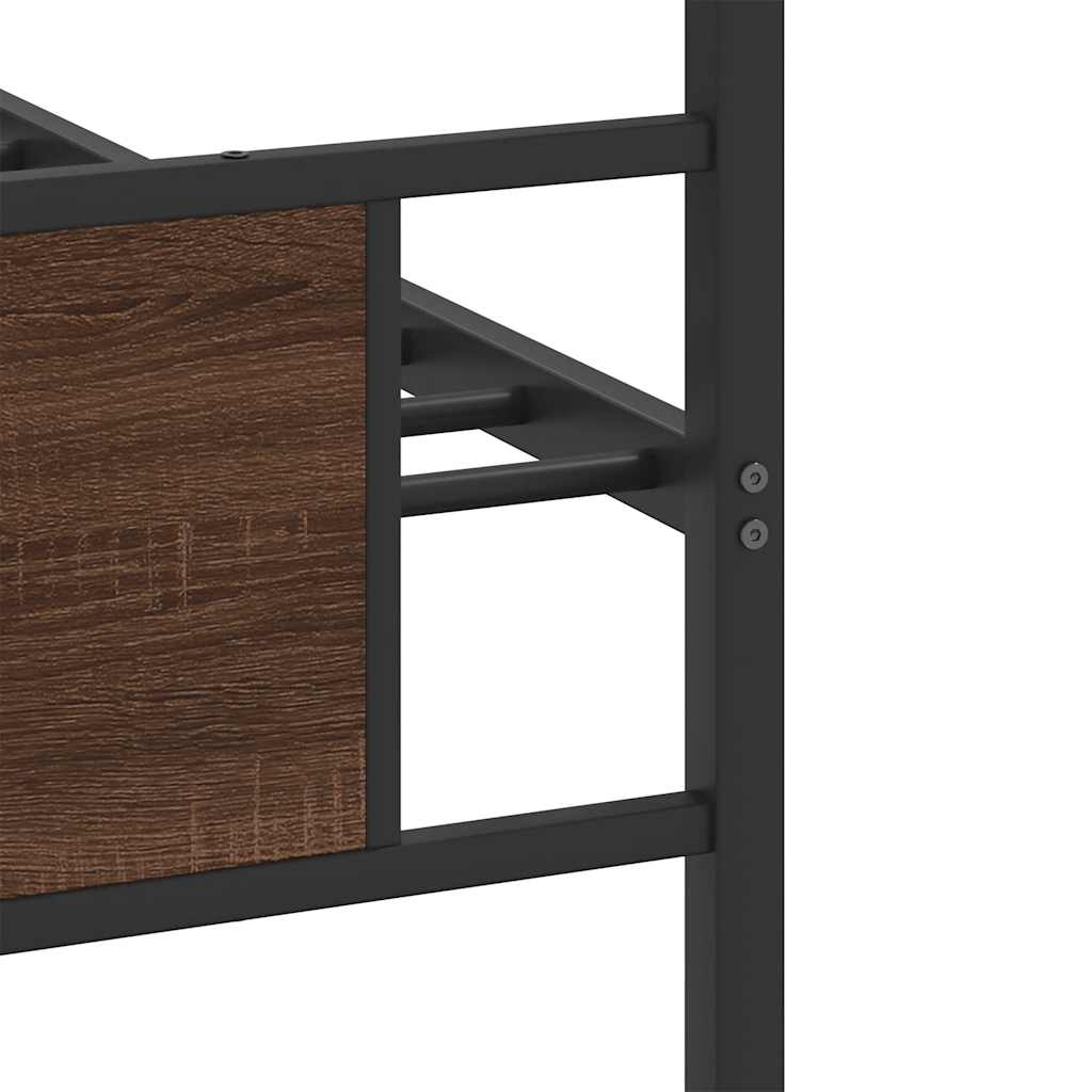 Bedframe zonder matras bewerkt hout bruin eikenkleur 90x200 cm