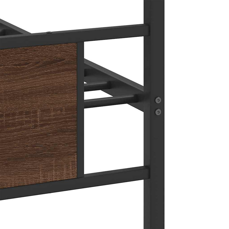 Bedframe zonder matras bewerkt hout bruin eikenkleur 90x200 cm