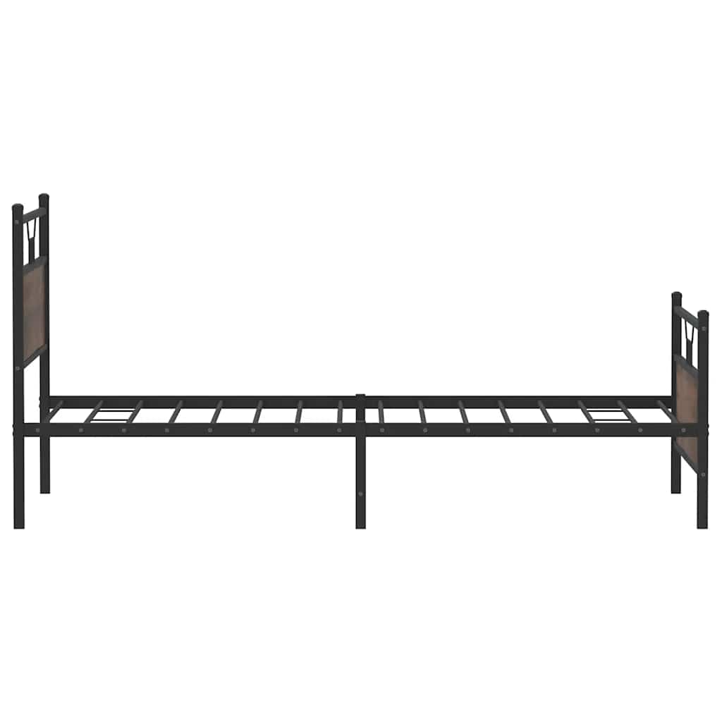 Bedframe zonder matras bewerkt hout bruin eikenkleur 100x190 cm