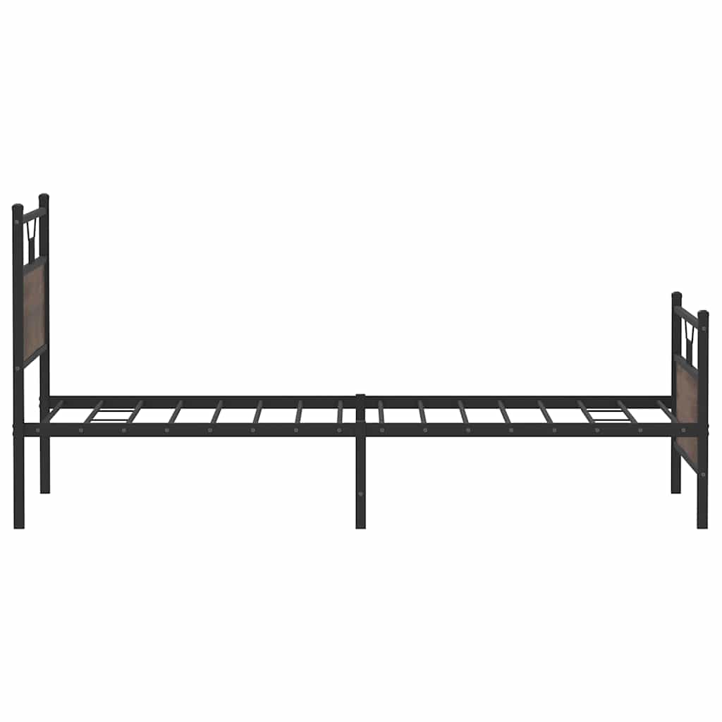 Bedframe zonder matras bewerkt hout bruin eikenkleur 100x200 cm