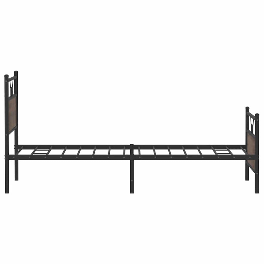 Bedframe zonder matras bewerkt hout bruin eikenkleur 100x200 cm